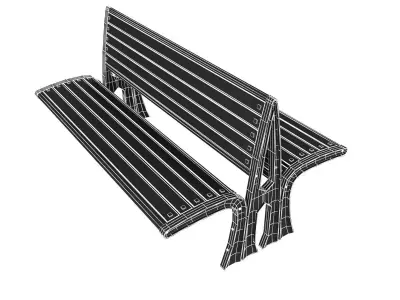 Modern Bench Collection 4 3D model