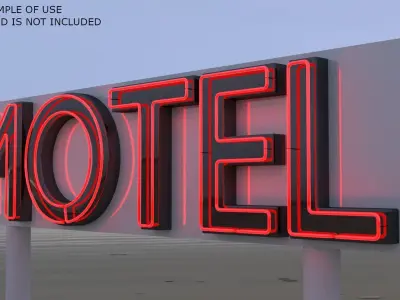MOTEL billboard 3D model