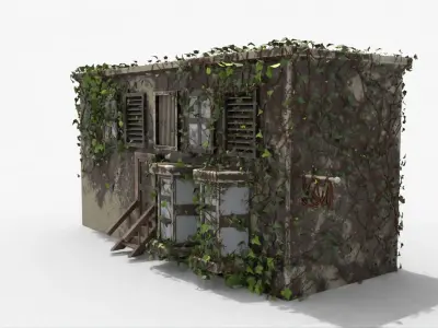  Abandoned House 4k texture 3D model