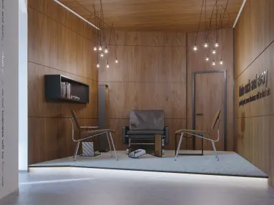 Office interior design  3D model