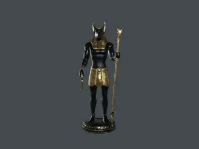 STUE-001 Anubis Statue 3D model