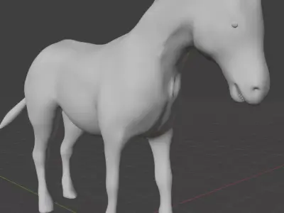 3D African Zebra Model Free low-poly 3D model