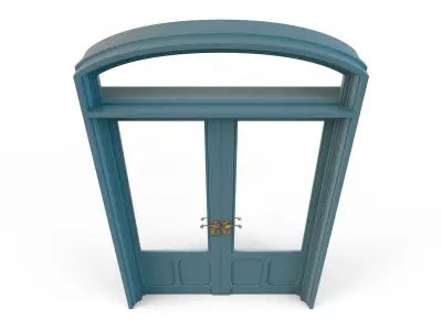 French Double Doors 3D model