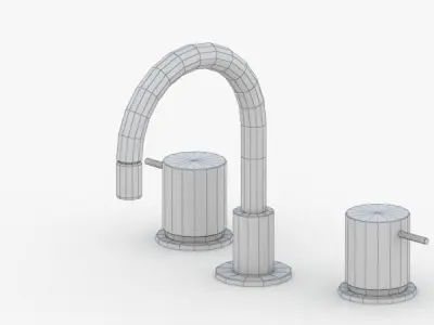 1667 - Water Tap Low-poly 3D model