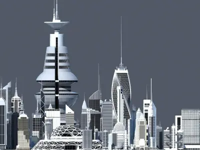 55 Skyscraper Collection 3D model