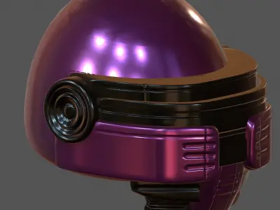 Gas mask helmet 3d model scifi Low-poly  Low-poly 3D model 235