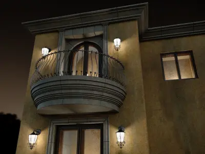 Tuscanian Balcony Free 3D model