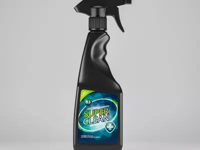 Plastic Spray Bottle - Hand Sanitizer 3D model