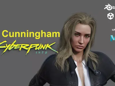 Alt Cunningham in 1872  - Game Ready Low-poly 3D model