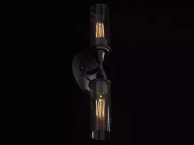 Shades of Light Double Bullet Glass Wall Sconce 3D model