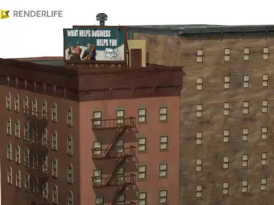 Tenement Block 2 3D model