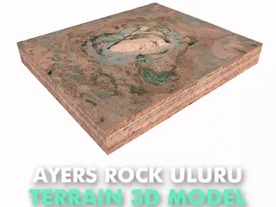 Ayers Rock Uluru Mountains Australia 3D model