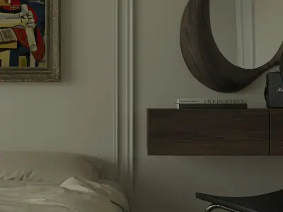 Bedroom interior scenes 3D model V8