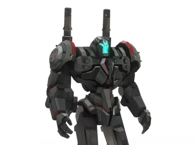 Coyote Tango Jaeger 3D Model  Pacific Rim Mark-1 Jaeger Low-poly 3D model