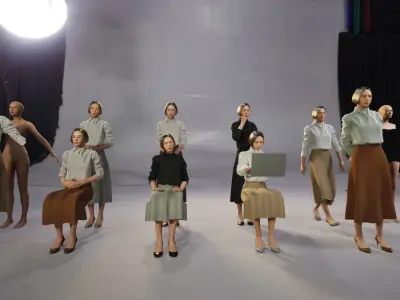 Modular Character - Asian Business Woman - FF2 Low-poly 3D model