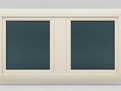 Plastic casement window 02 3D model