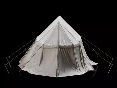 Medieval Tent 01 Low-poly 3D model