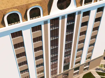 Living and Office building 3D model