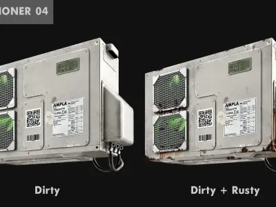 Sci-Fi air conditioner 04 3D model