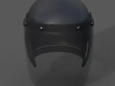 Helmet scifi police mask military combat soldier  Low-poly 3D model