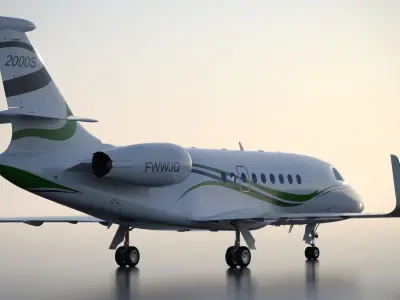  Dassault Falcon 2000 French business jet 