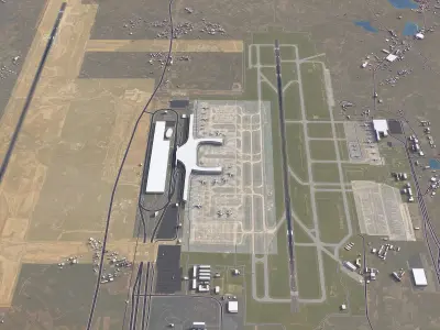 Nanning - 3D Airport Model Low-poly 3D model
