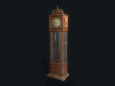 Antique Floor Clock  Low-poly 3D model