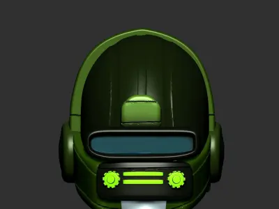 helmet high poly sculpt 3d printable ver 7 3D model 3D model 75