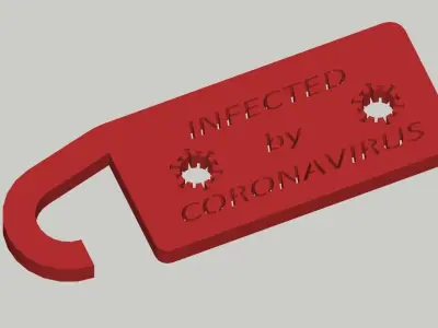 DOOR CLIP - CORONAVIRUS Free 3D model