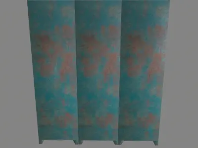 locker 6 lockers - lockers Low-poly 3D model