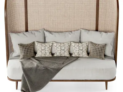 Three-seater garden sofa CV33 High back 3D model