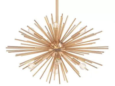 ZANADOO gold starburst chandelier 3D model