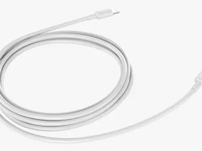 White Lightning cable double sided 3D model