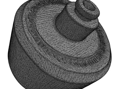 Futuristic Industrial Device Component Low-poly 3D model