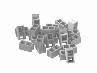 Pile Of Concrete Blocks  3D model