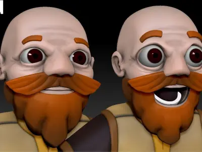 Hashim - Worker or Peasant Mobile Game Ready Model Free low-poly 3D model