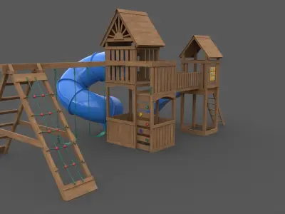 PBR Playground Jungle Gym 13 Low-poly 3D model