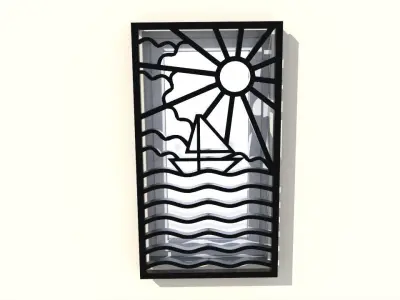 REJA 3D INSPIRADA EN EL MAR - FENCE 3D model