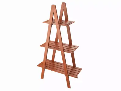 Outdoor and indoor wood shelving 3D model