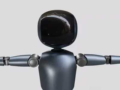Cute Robot rigged 3D model