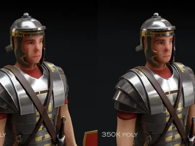 Roman Soldier 2 Low-poly 3D model