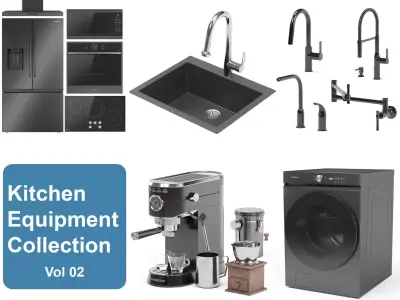 Kitchen equipment collection vol 02 3D Model Pack