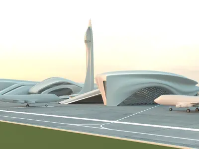 International airport 3D model buy