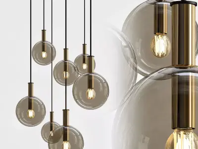 Glass Pendant Light 3D model purchase