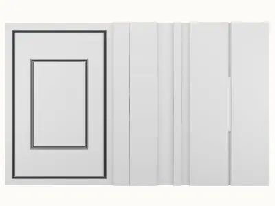 Panel wooden door 3D model