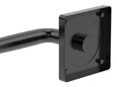 Square Stonebridge Curl Door Handle  3D model