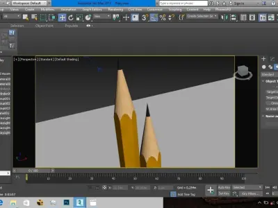 Pencil in cup Free low-poly 3D model