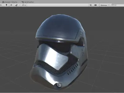 Star Wars Stormtrooper Helmet - Steel Low-poly 3D model