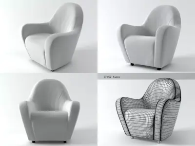 Fortuna cow chair 3D model