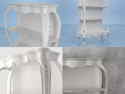 8598 four different bookshelves 3D model